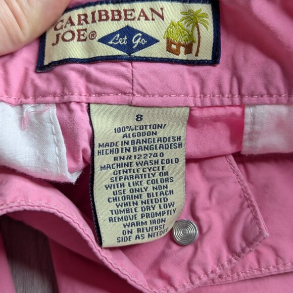 Caribbean Joe Pink Cropped Cargo Pants with Adjustable Length Size 8 - Picture 7 of 14